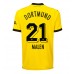 Borussia Dortmund Donyell Malen #21 Voetbalkleding Thuisshirt 2023-24 Korte Mouwen